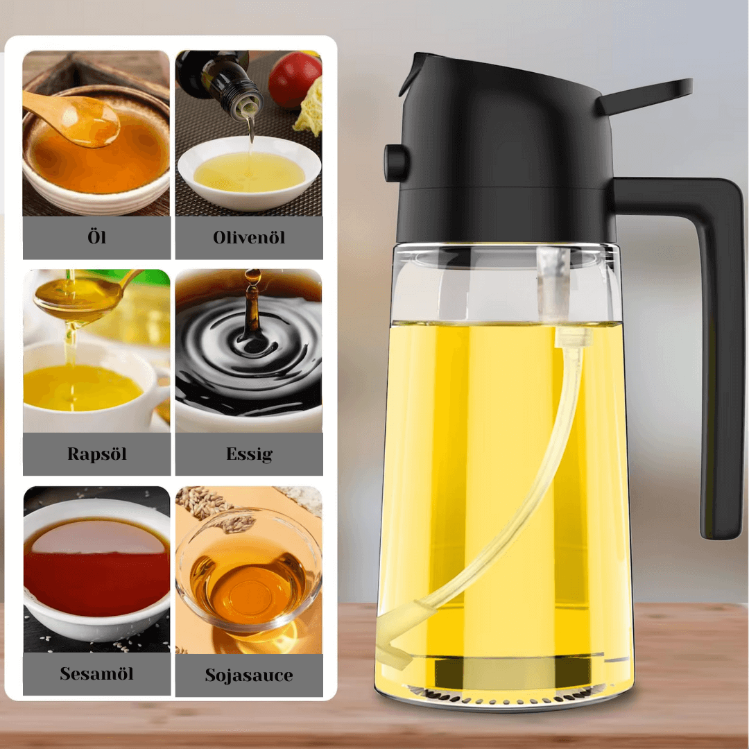 GISPRÜ 2 in 1 - Vielseitiger Ölspender, der präzise gießt und sprüht