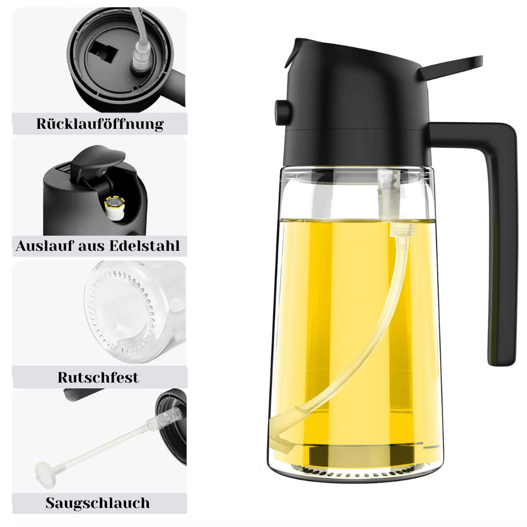 GISPRÜ 2 in 1 - Vielseitiger Ölspender, der präzise gießt und sprüht