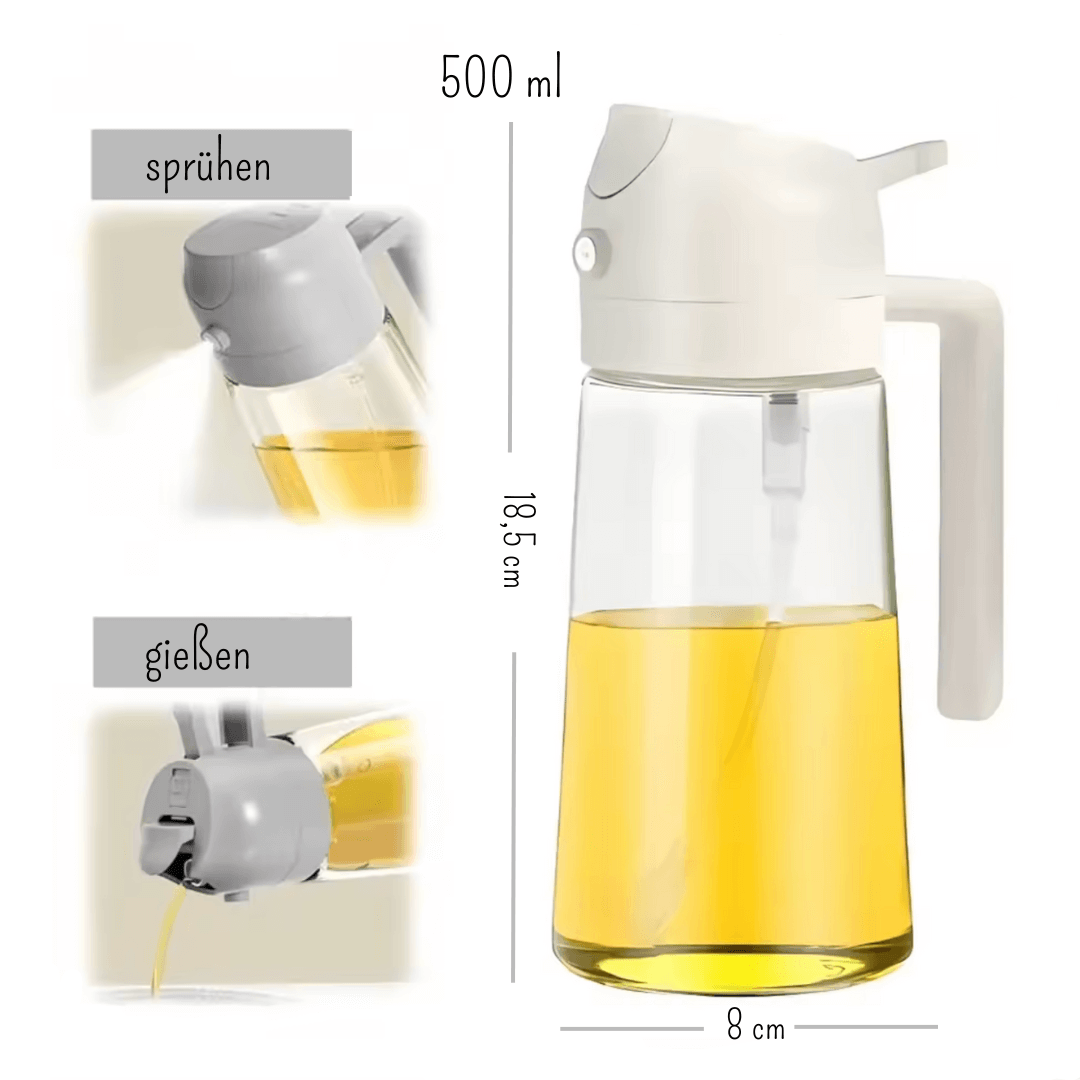 GISPRÜ 2 in 1 - Vielseitiger Ölspender, der präzise gießt und sprüht