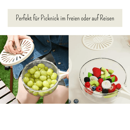 WABO - 3 in 1 Abtropfschale sparrt Zeit, mit nur einem Schritt, kann gewaschen, abgetropft und organiziert werden