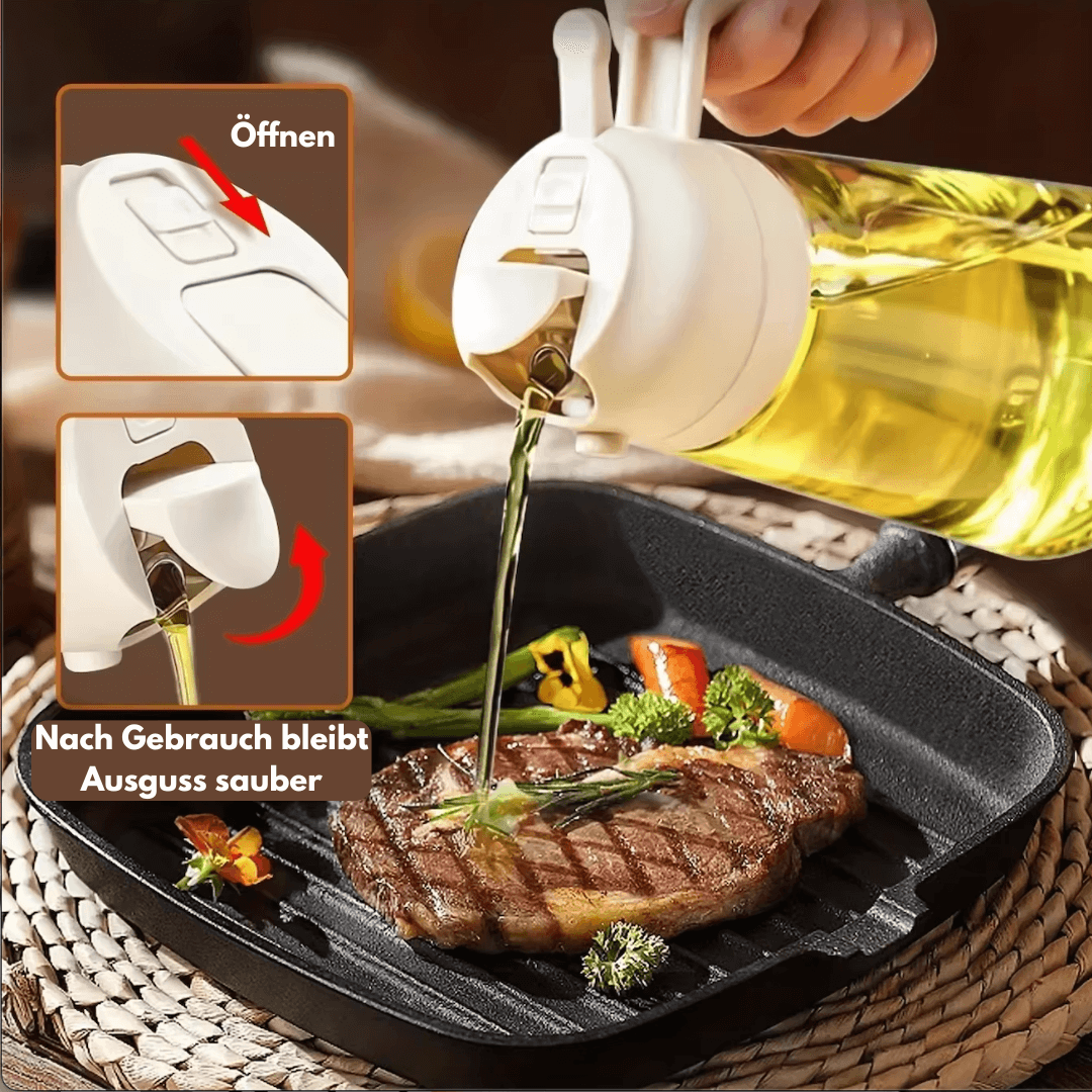 GISPRÜ 2 in 1 - Vielseitiger Ölspender, der präzise gießt und sprüht
