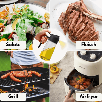 GISPRÜ 2 in 1 - Vielseitiger Ölspender, der präzise gießt und sprüht
