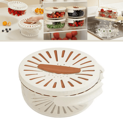 WABO - 3 in 1 Abtropfschale sparrt Zeit, mit nur einem Schritt, kann gewaschen, abgetropft und organiziert werden