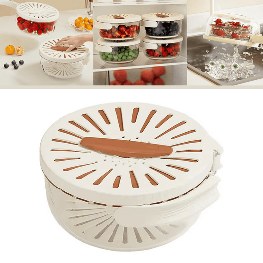 WABO - 3 in 1 Abtropfschale sparrt Zeit, mit nur einem Schritt, kann gewaschen, abgetropft und organiziert werden