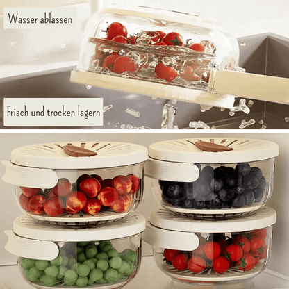 WABO - 3 in 1 Abtropfschale sparrt Zeit, mit nur einem Schritt, kann gewaschen, abgetropft und organiziert werden