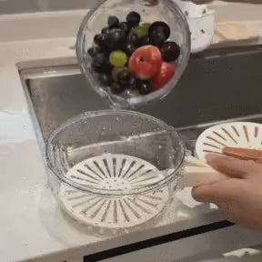 WABO - 3 in 1 Abtropfschale sparrt Zeit, mit nur einem Schritt, kann gewaschen, abgetropft und organiziert werden